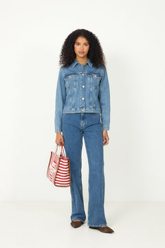Cena-Kori Lig B Relaxed Deni Jkt - Light Blue Denim
