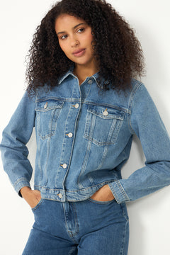 Cena-Kori Lig B Relaxed Deni Jkt - Light Blue Denim