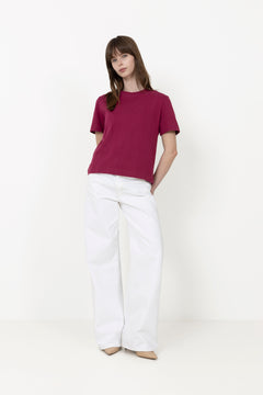 Essential Ss Boxy Tee - Anemone