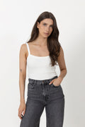 Celica Anna Strap Tank Top - Snow White