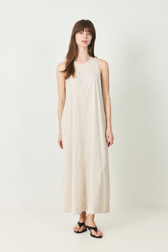 Luisa Relaxed Linen Blend Dress - Sandshell