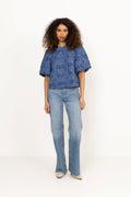 N-Shelly Blus - Dusty Blue