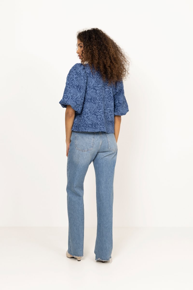 N-Shelly Blus - Dusty Blue