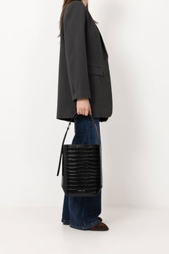 Saelmegade Bucket Bag Croc - Black