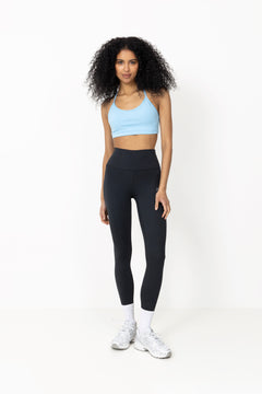 Sleek Strappy Sports Bra - Blue Lagoon