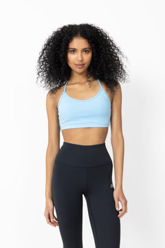 Sleek Strappy Sports Bra - Blue Lagoon