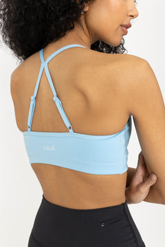 Sleek Strappy Sports Bra - Blue Lagoon