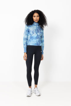 Breeze Printed Running Jacket - Breeze Blue Shadow