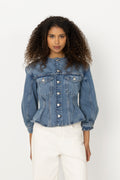 The Nipped Collarless Jacket - Umbria