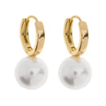 Essie - Pearl Hoop Earrings - Guld