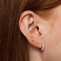 Essie - Pearl Hoop Stud Earrings - Guld