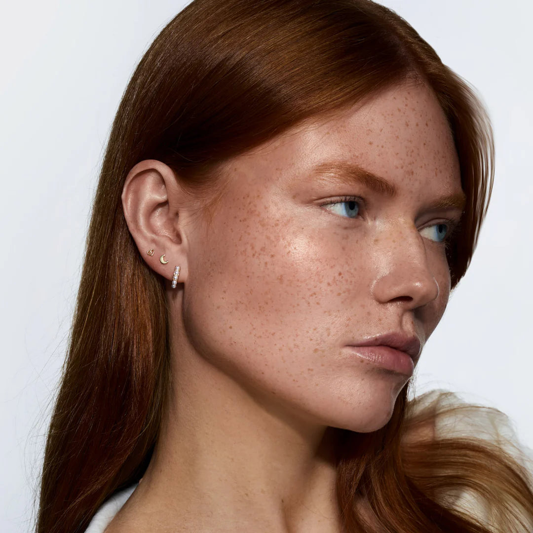 Essie - Pearl Hoop Stud Earrings - Guld