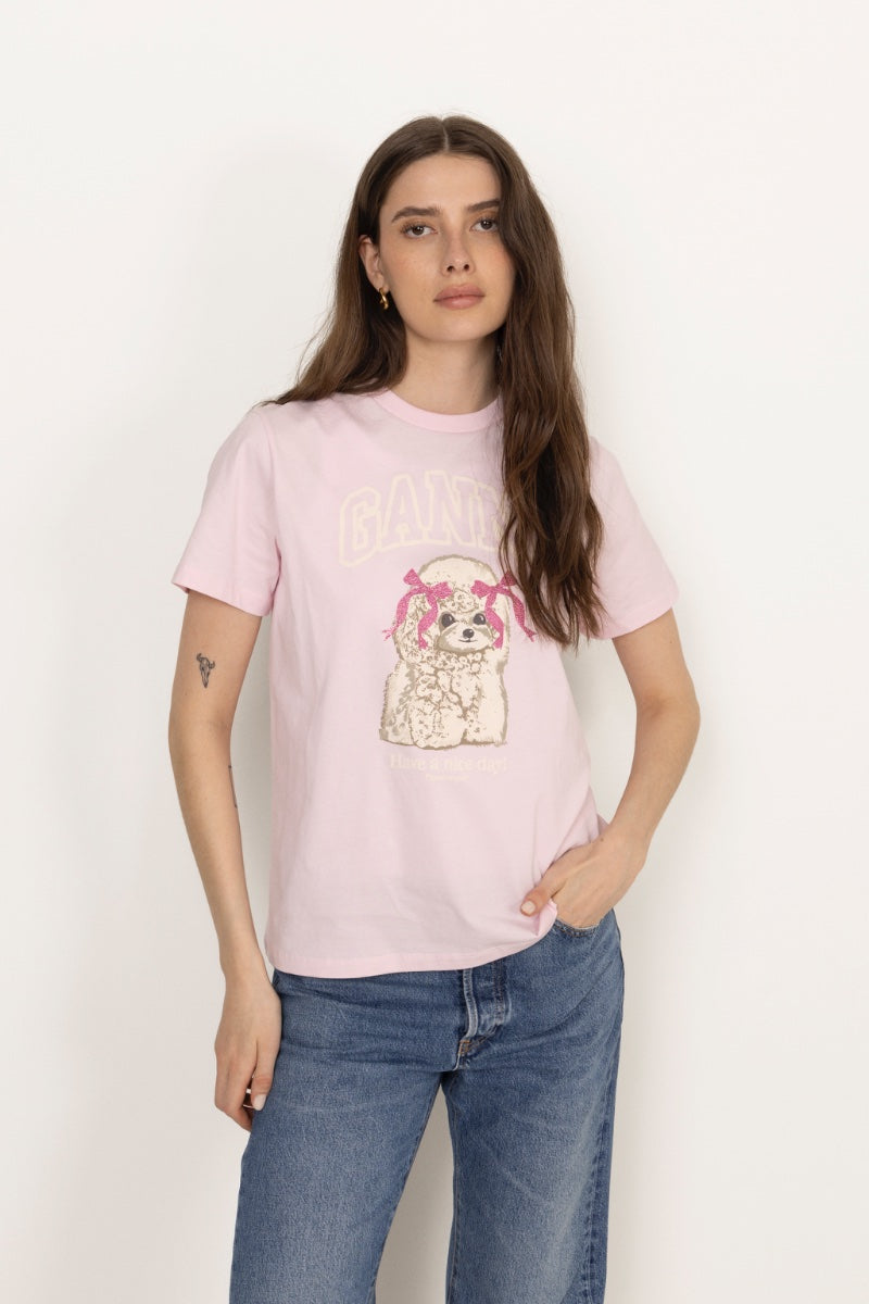 Basic Cotton Jersey T-Shirt - Chalk Pink