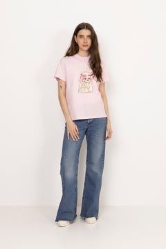 Basic Cotton Jersey T-Shirt - Chalk Pink