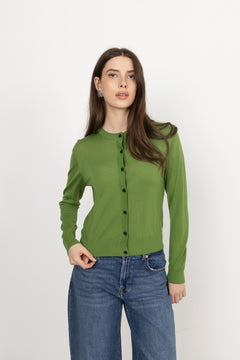 Lilja Merino Cardigan - Tulip Green