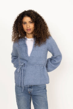 Fredrikke Chunky Cardigan - Denim Blue