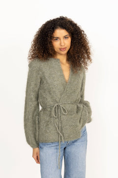 Fredrikke Chunky Cardigan - Sage Green
