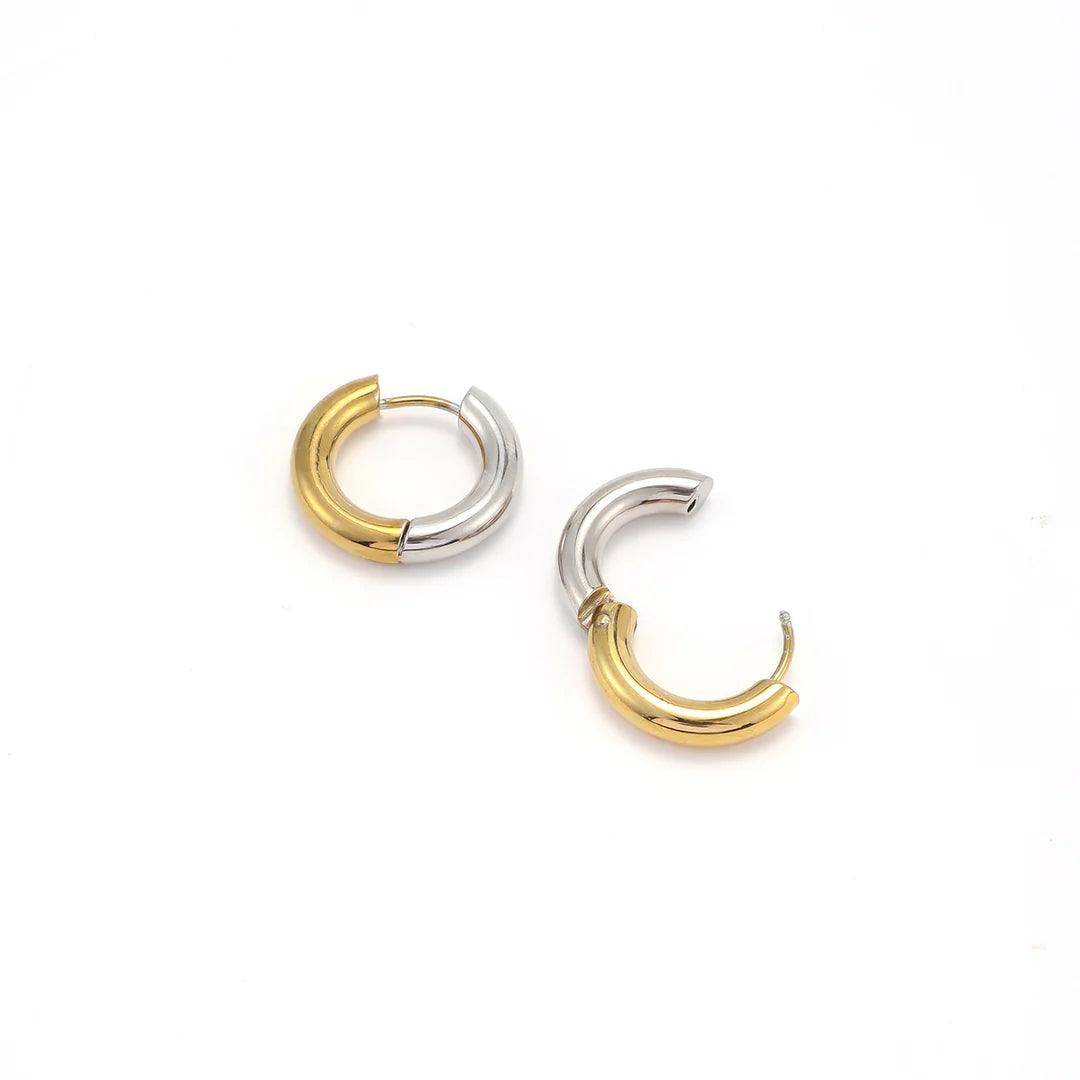 Lyn - Gold and Silver Duo Örhängen