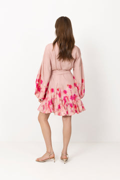 Aliah Peonies Dress - Vintage Peonies Rose