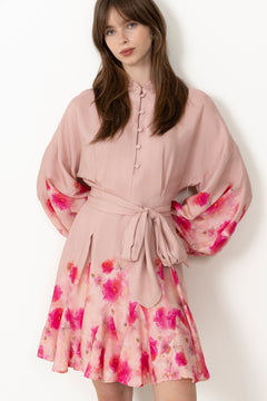 Aliah Peonies Dress - Vintage Peonies Rose