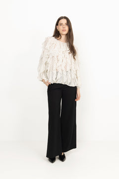 Rya Blouse - Ivory Mini Dot