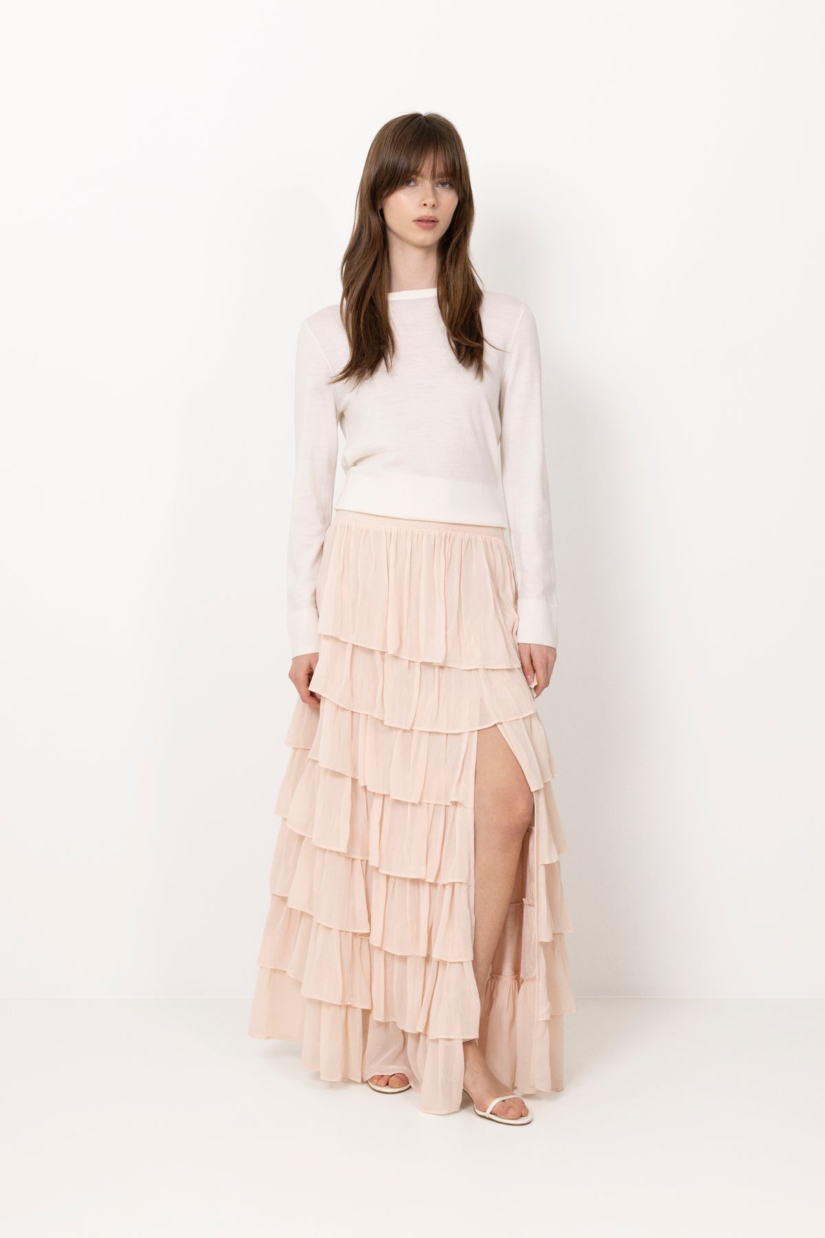 Bettina Maxi Skirt - Ljusrosa
