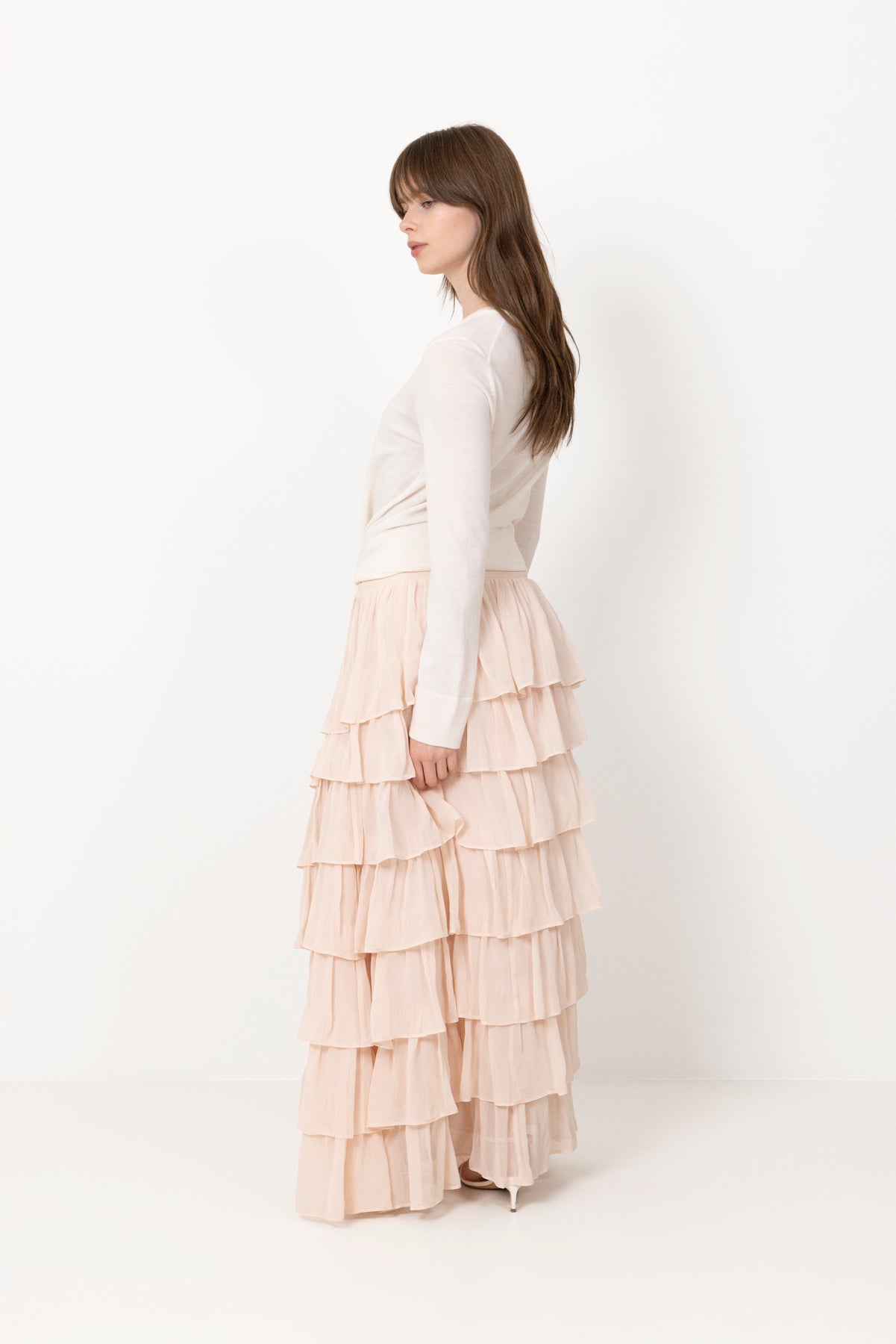 Bettina Maxi Skirt - Ljusrosa
