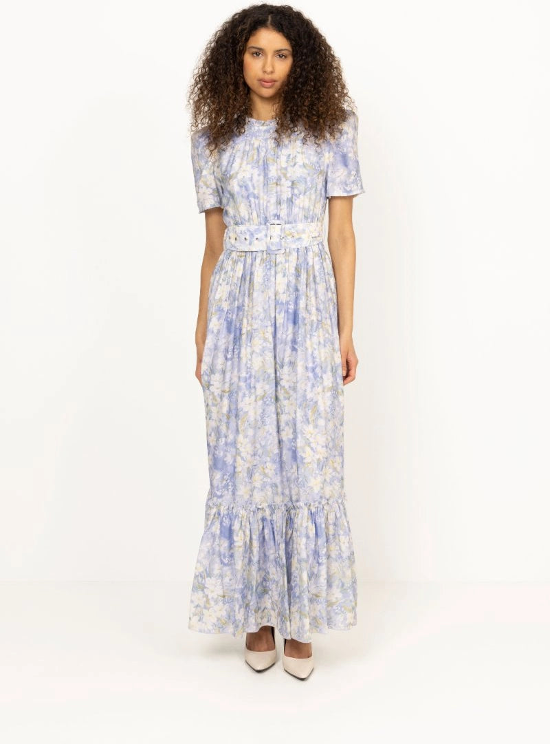 Sophie Puff Maxi Dress - Wisteria Kiss