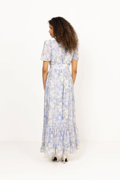 Sophie Puff Maxi Dress - Wisteria Kiss