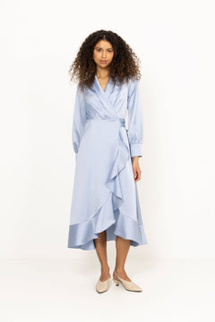 Iza Midi Dress - Light Blue