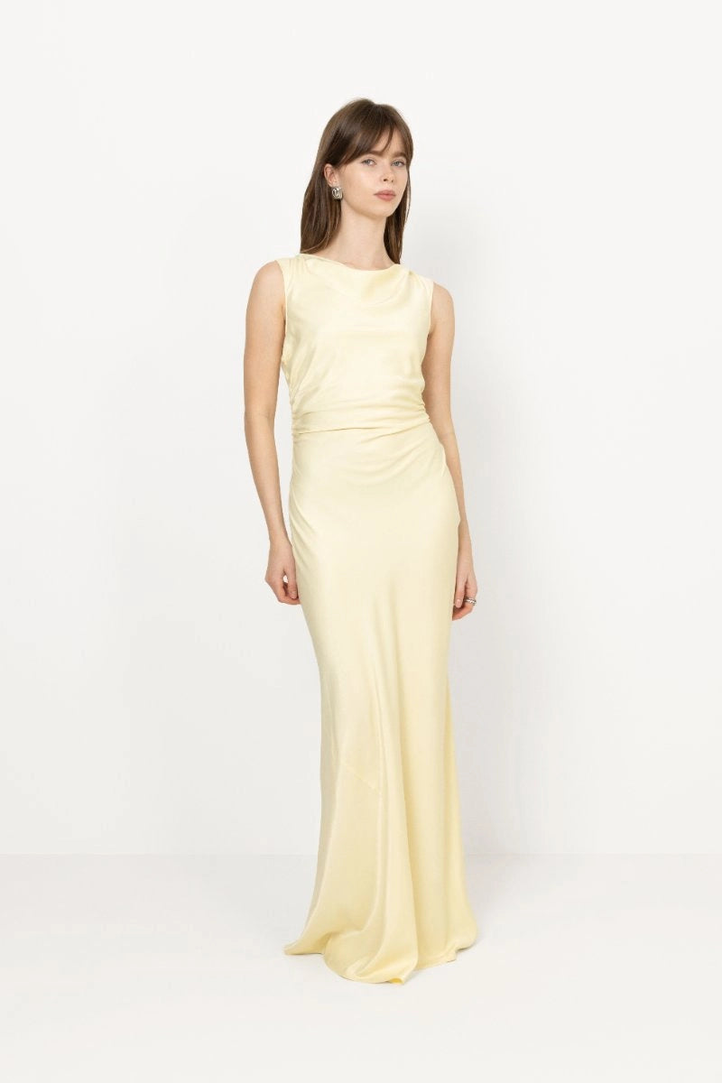 Florentina Dress - Pastel Yellow