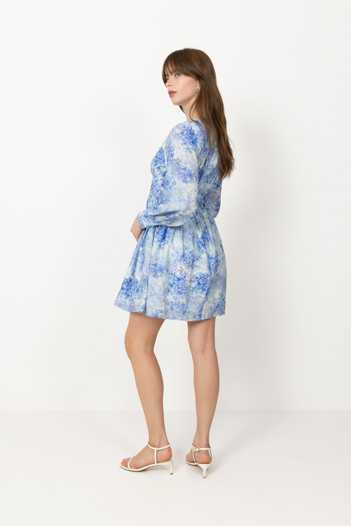 Sasha Dress - Blue Flower Aop