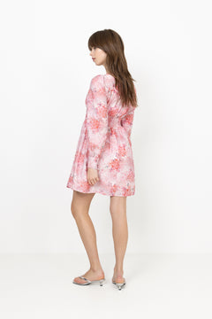 Sasha Dress - Pink Flower Aop