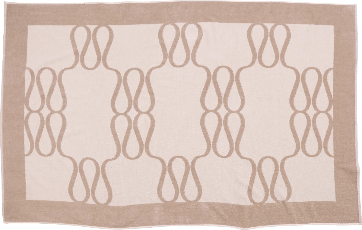 Monogram Jacquard Beach Towel - Light Taupe
