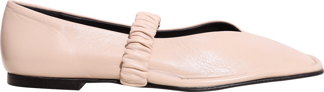 Lautan Leather Ballet Flats - Cream
