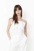 Vinelle Pleated Bandeau Top B - Snow White