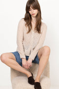 Mayer Ls Stickad Kofta - Birch