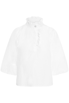 Ella Blouse - Sugar White Poplin