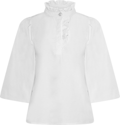 Ella Blouse - Sugar White Poplin