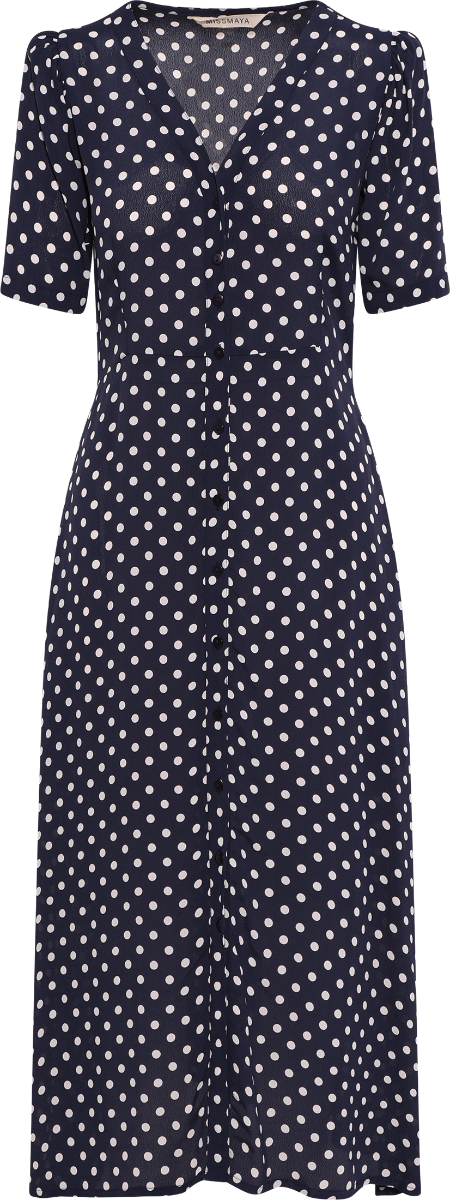 Angela Dress - Polka Blue