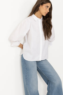 Amy Blouse - Sugar White Poplin