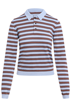 Florence Stripe Polo - Blue Mix