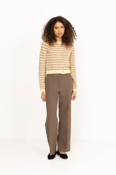 Stripe Wool Cardigan - Lt. Yellow Stripe