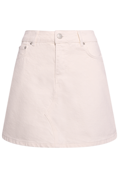 Denim Mini Skirt - White