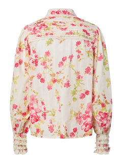 Yassomelli Ls Shirt - Birch Red Flowers