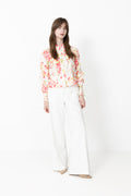 Yassomelli LS Skjorta - Birch Red Flowers