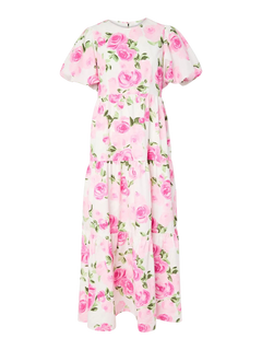 Yascolea Ss Ankle Dress - Star White Pink Emula