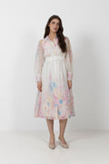 Yasflorence Ls Long Dress - Pristine Florence Aop