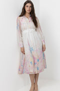 Yasflorence Ls Long Dress - Pristine Florence Aop