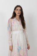 Yasflorence Ls Long Dress - Pristine Florence Aop